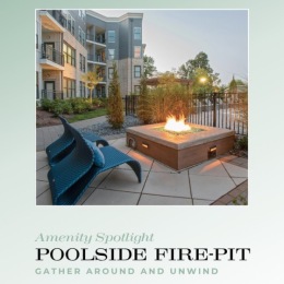 a fire pit with seating close by